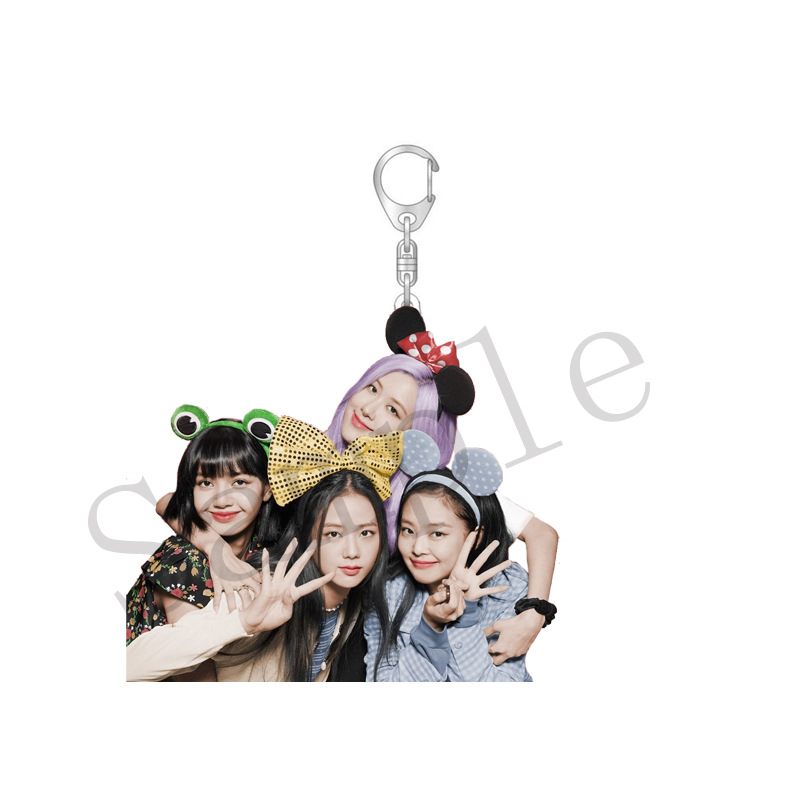 Móc chìa khóa mặt hình Jennie Lisa Jisoo Rose BlackPink dễ thương