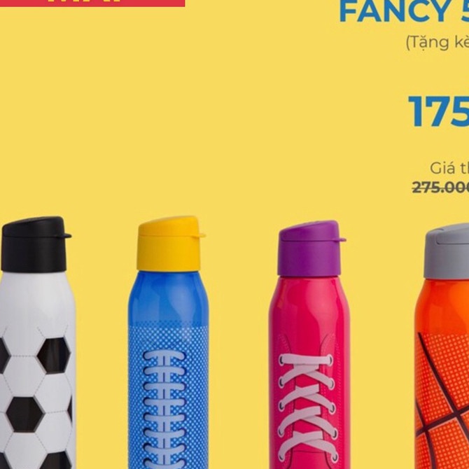 TUPPERWAREHOUSE MALL - BÌNH NƯỚC ECO BOTTLE FUNKY FUN 500ML (1 bình)