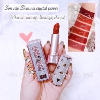 [ HÀNG NỘI ĐỊA THÁI] SON SIVANNA CRYSTAL POWER KISS Lips mẫu mới
