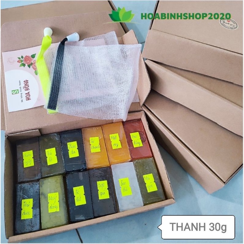 [COMBO TRẢI NGHIỆM] 12 Mùi Xà Bông Sinh DượcKhám Phá Đủ Hương Tặng túi tạo bọt, Xà phòng Sinh Dược 33g-660g