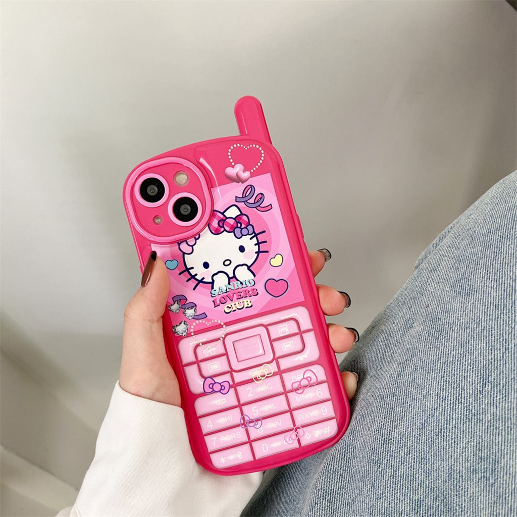Ốp Điện Thoại TPU Dẻo Họa Tiết Hoạt Hình Hello Kitty Dễ Thương Chống Trầy/ Rơi Cho iP