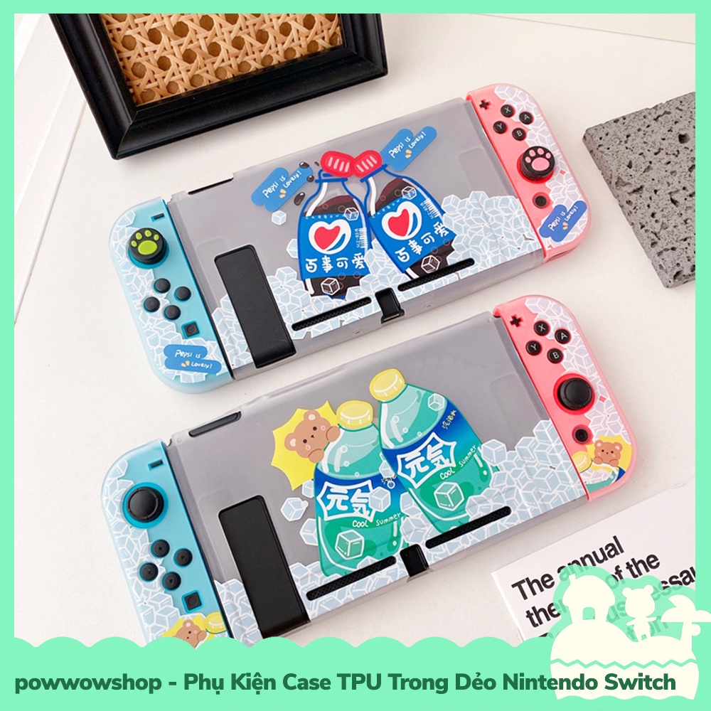 [Sẵn VN - Hỏa Tốc] Phụ Kiện Case Ốp TPU Dẻo Cho Máy Game Cầm Tay Nintendo Switch Soft Drinks