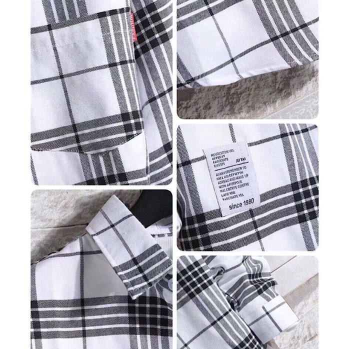 Áo Sơ Mi Nam Dài Tay Sọc Ca Rô Phong Cách Hàn Quốc Trẻ Trung