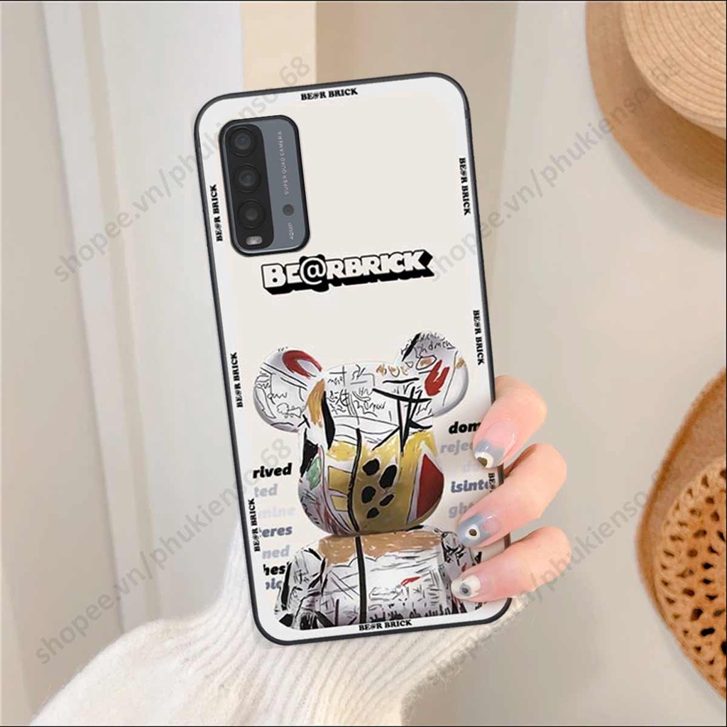 Ốp lưng điện thoại Xiaomi Redmi 9T elegant, gấu be@rbrick cao cấp, vỏ ốp rẻ đẹp