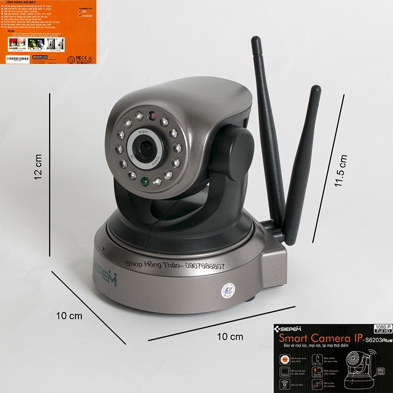 k89 Camera IP Wifi SIEPEM S7001 Plus tương trợ FullHD 1080P - độ phân giải 2.0MP (Vàng đồng) 1