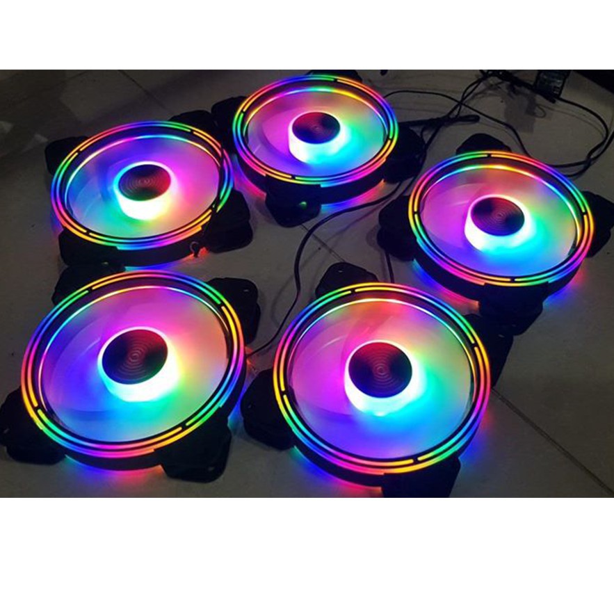 [Mã ELFLASH5 giảm 20K đơn 50K] Fan tản nhiệt Coolmoon K2 LED RGB gắn trực tiếp không dùng hub