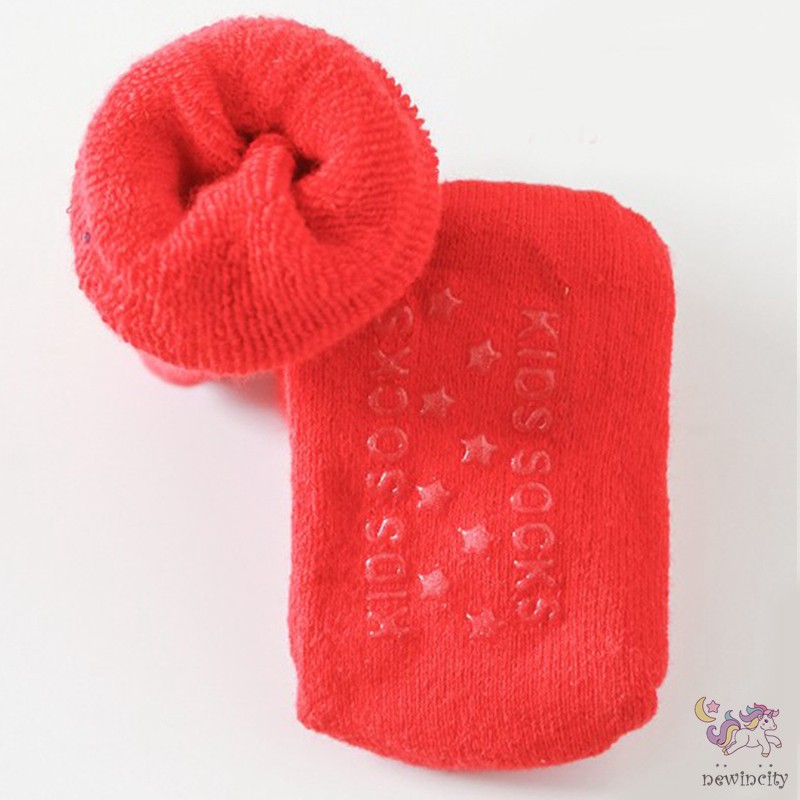 Tất Dày Giữ Ấm Màu Trơn Tùy Chọn Thời Trang Cho Bé Từ 0 - 3 Tuổi