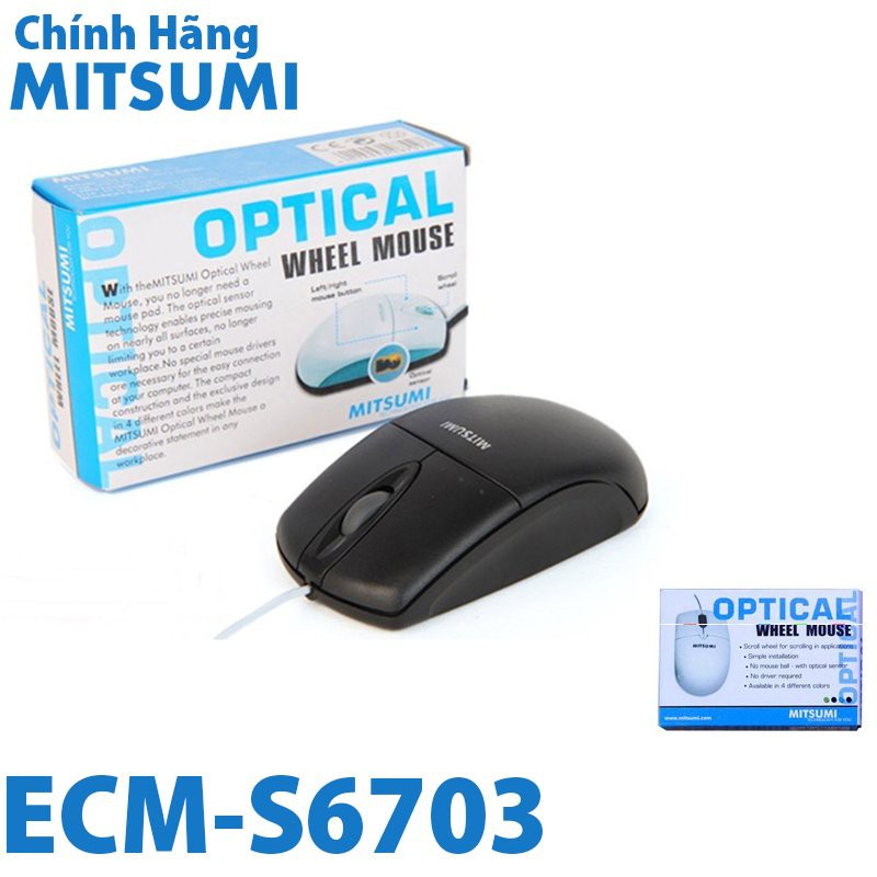 Chuột máy tính Mitsumi ECM-S6703 Chính Hãng (dây USB dài 1.7met)