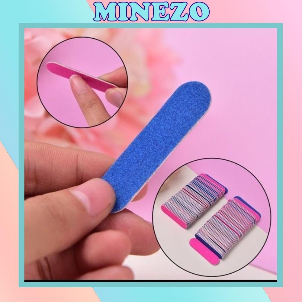 Dũa nail Minezo dũa móng tay mini hai mặt nhỏ gọn  D11