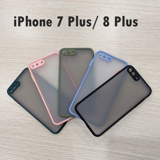 Ốp lưng nhám viền cao su bảo vệ camera iPhone 7 Plus 8 Plus