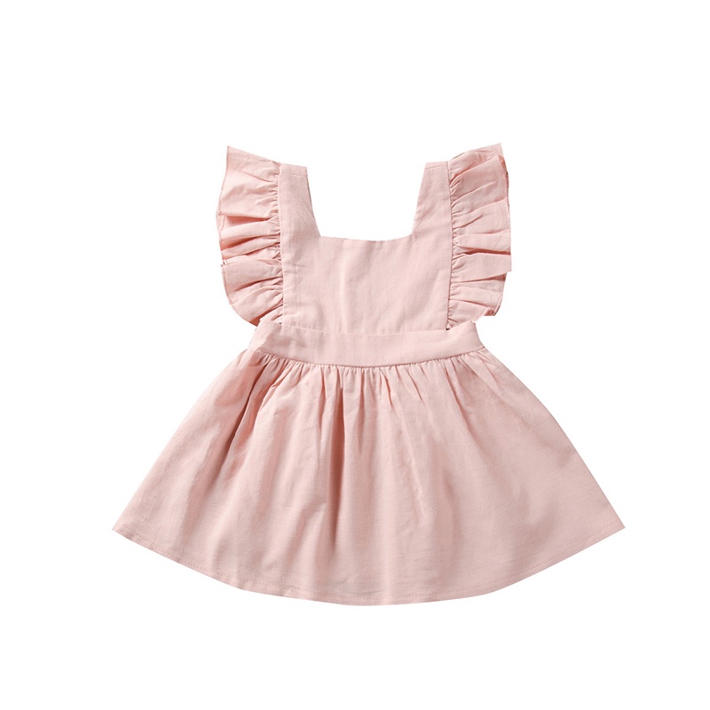 sling Dress Girl Váy babygirl Váy em bé Pink Princess trẻ em Sinh nhật Set Cute Korean Macaron Boutique AKKU