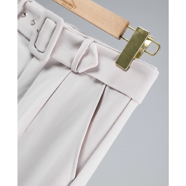 Quần baggy nữ PHUONGG , chất vải vintex Hàn, phong cách công sở kèm đai vảI bản to