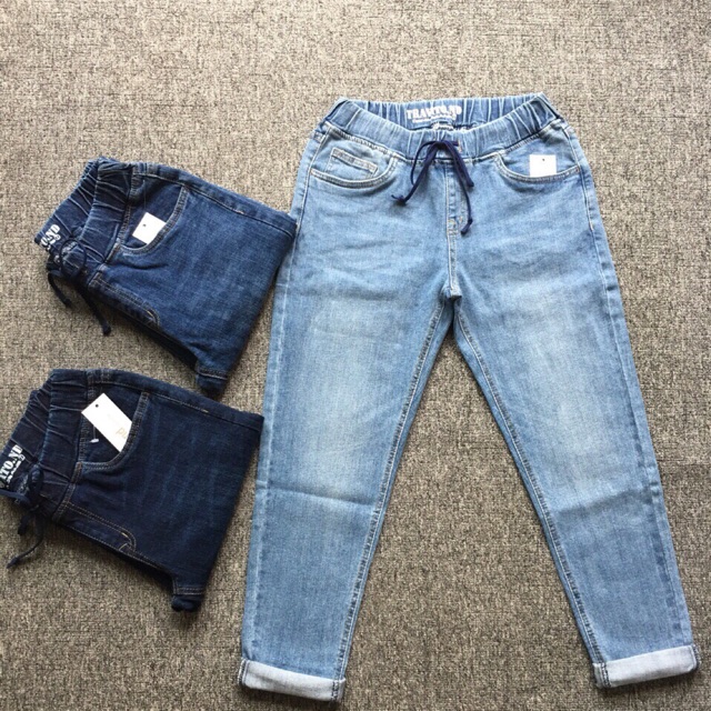 Quần jeans lưng thun