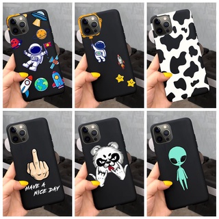 Ốp Điện Thoại Silicon TPU Mềm Đen Hình Thời Trang Cá Tính Cho iPhone 12 Pro Max iPhone12 12Pro