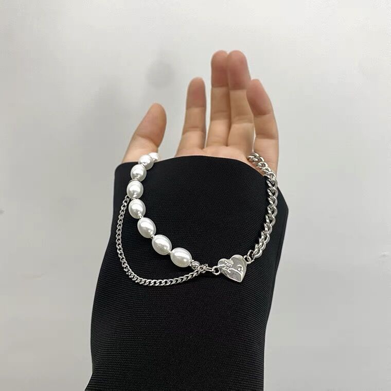 Vòng Cổ Chuỗi Hạt Ngọc Trai Phong Cách Hip hop