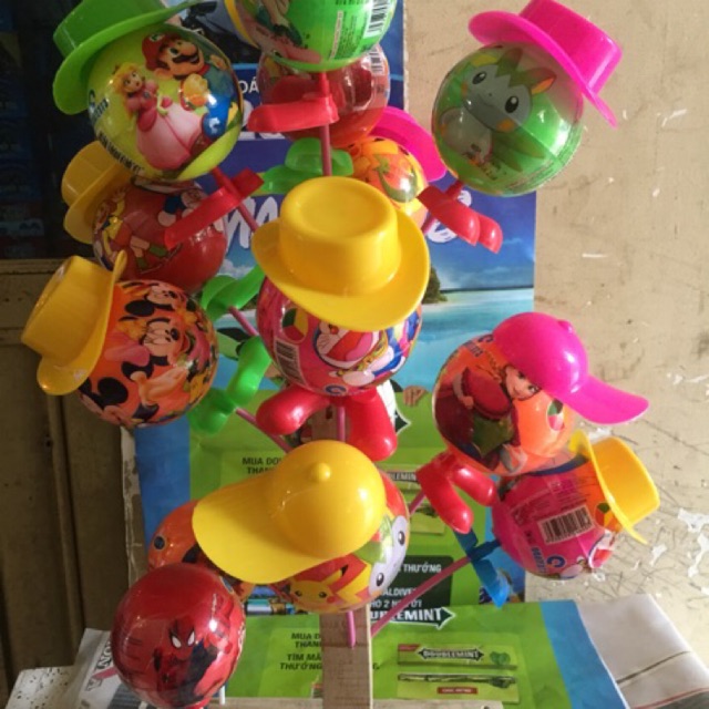 Kẹo que hình mickey túi 12 que