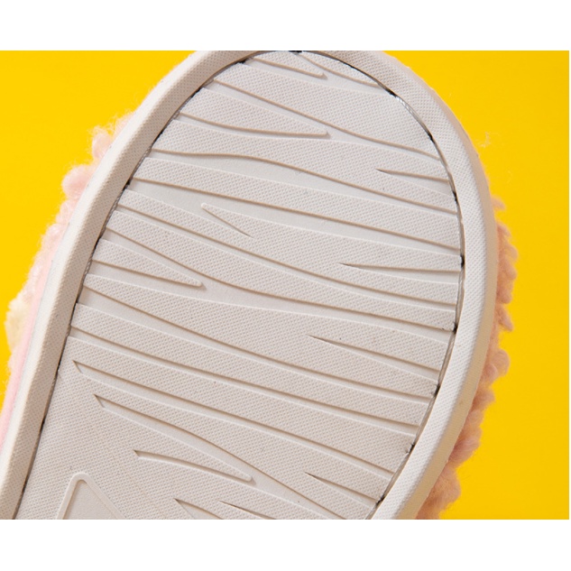 Dép Bông Đi Trong Nhà Đế Cao Su Chống Trơn Mẫu Sừng Trâu Xinh Xắn - D67 - D43