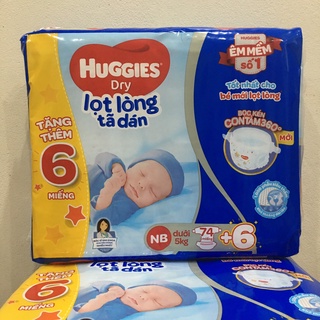 Tã dán sơ sinh Huggies NB74