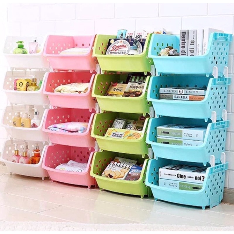 Rổ 4 tầng đựng đồ đa năng, rổ đựng đồ dùng đựng rau quả
