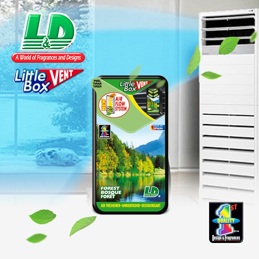 Hộp Thơm Ghim Máy Lạnh L&amp;D Little Box Forest 5ml Nhập Khẩu Chính Hãng