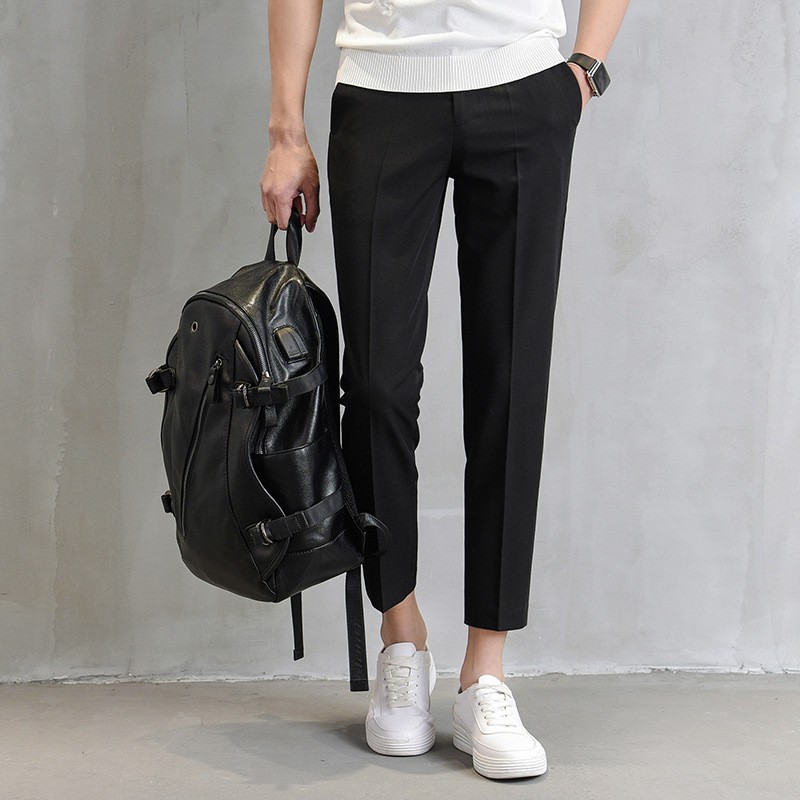 Quần Suit Hàn Quốc Quần Slack Căng Thường Seluar Quần Capri Thẳng Chinos Co giãn cho nam giới 28-34 | BigBuy360 - bigbuy360.vn