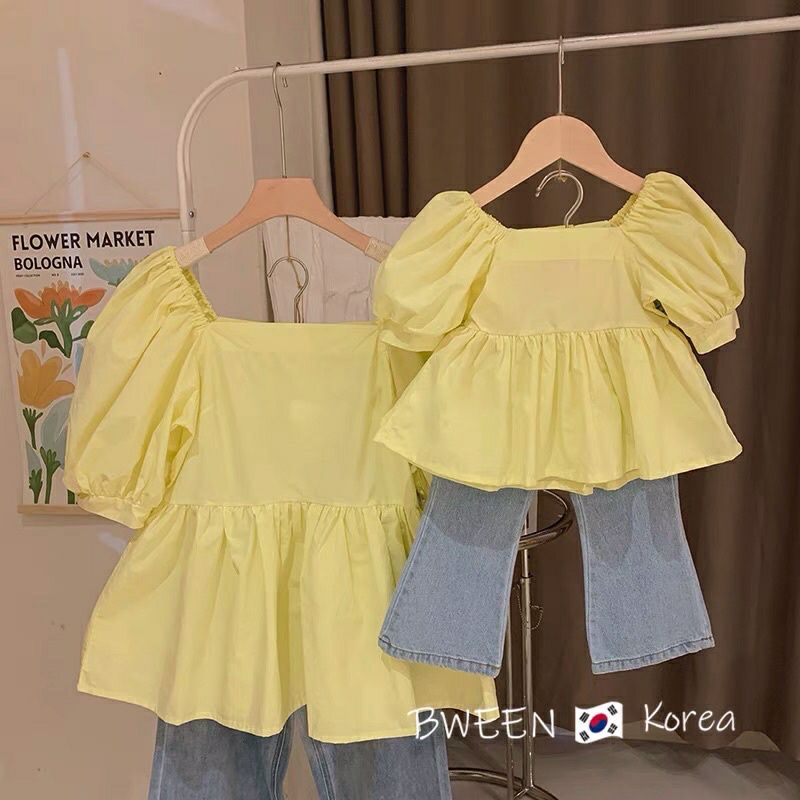 sét áo đôi mẹ bé tay bồng sang chảnh
