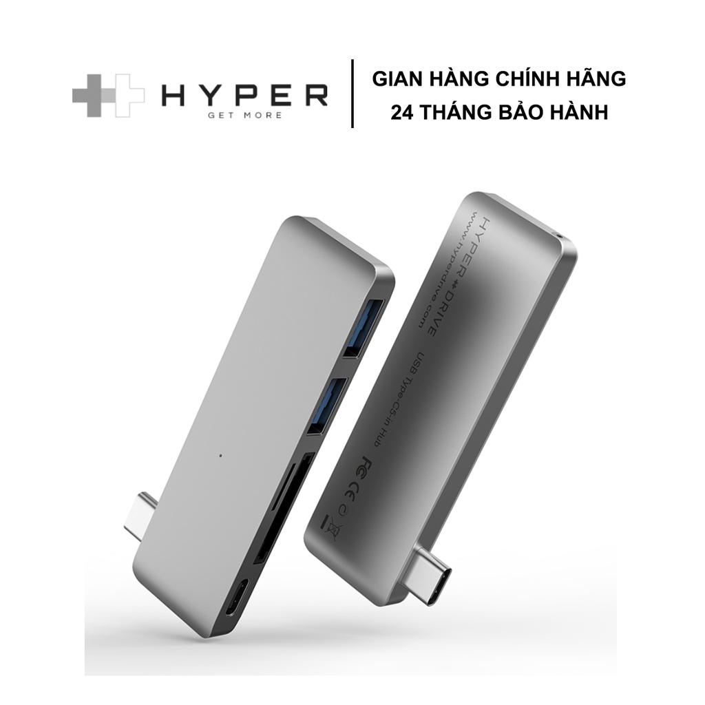 Cổng Chuyển HYPERDRIVE USB TYPE-C 5-IN-1 HUB WITH PASS THROUGH CHARGING FOR 2016 MACBOOK PRO &amp; 12″ MACBOOK, SURFACE