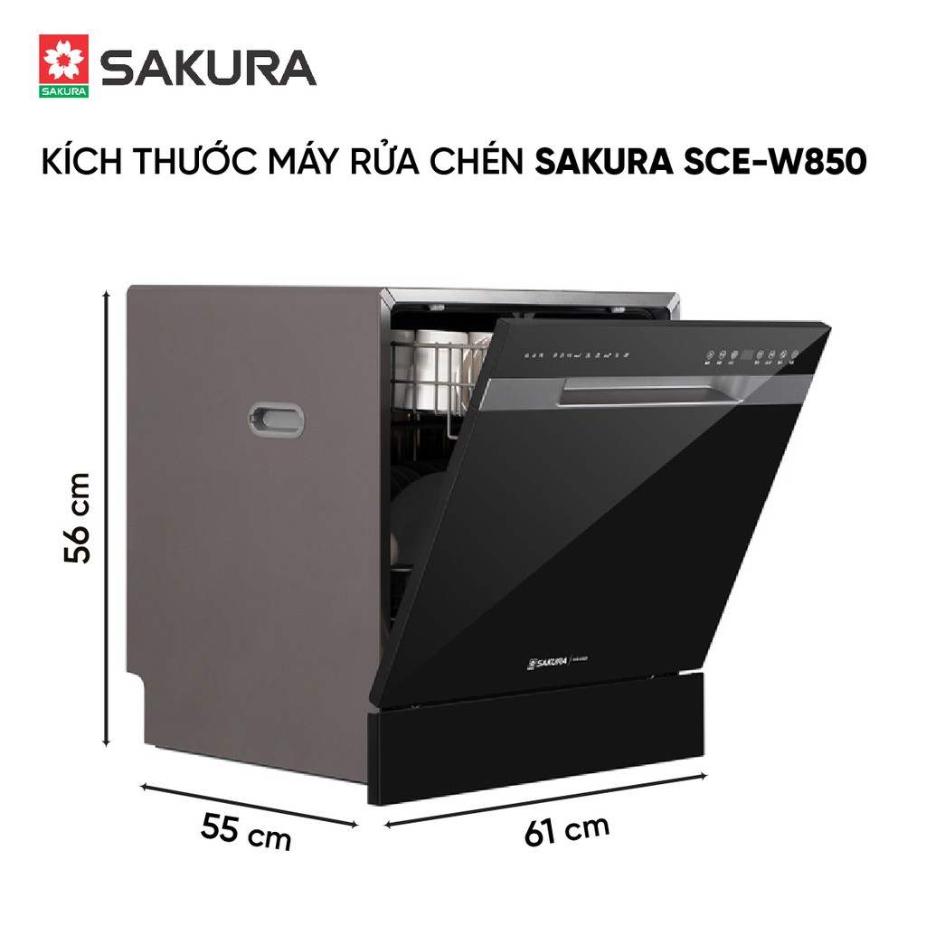 Máy Rửa Chén Bát SAKURA SCE-W850_chính hãng Mekong