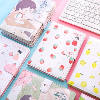 SỔ NHẬT KÝ GHI CHÉP CÁ NHÂN VIẾT KẾ HOẠC PLANNER BÌA DA CHẤT GIẤY ĐẸP BẤM KHUY CỰC XINH