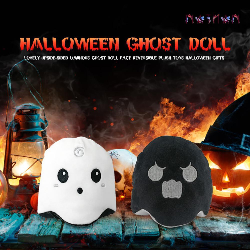 Búp Bê Nhồi Bông Hình Quả Bí Đỏ Trang Trí Halloween