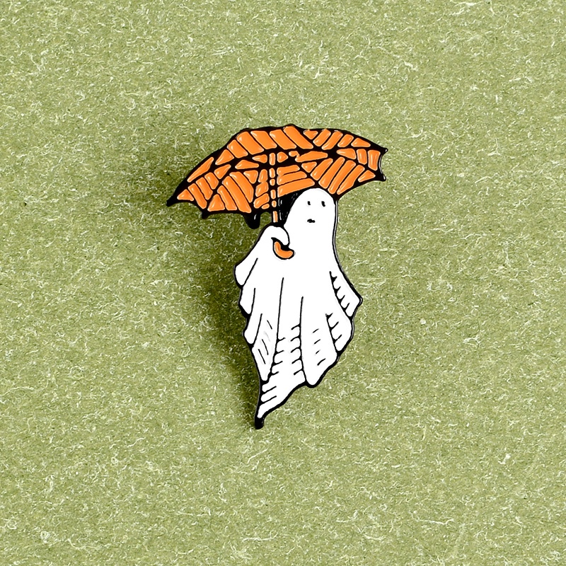 Ghim Cài Áo Kim Loại Hình Đầu Lâu Bí Ngô Halloween Sáng Tạo