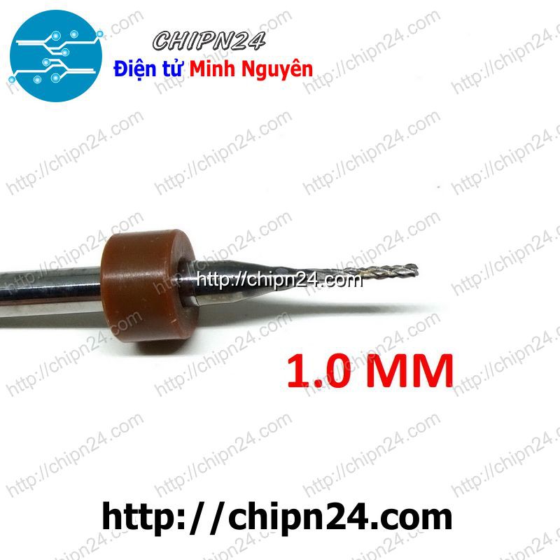 [1 CÂY] Mũi phay mạch in CNC 1.0mm