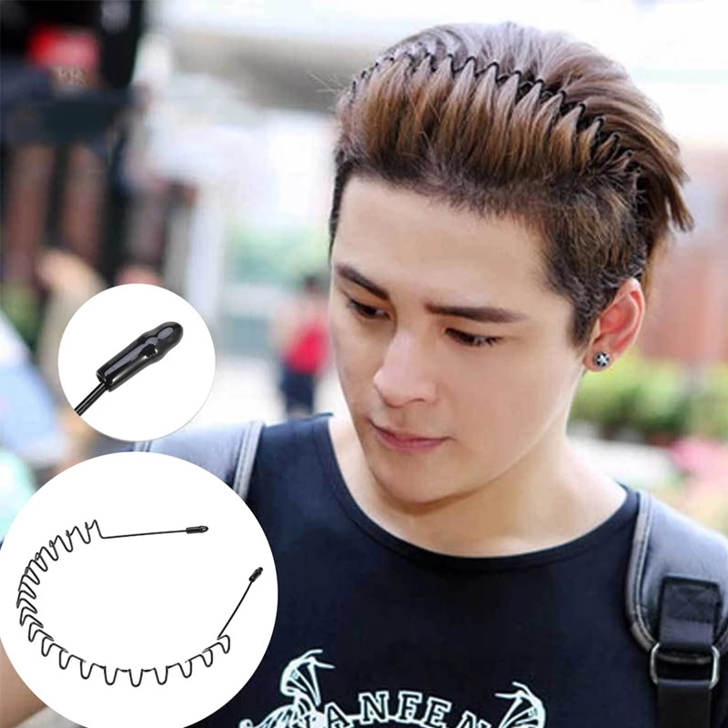 Băng đô kim loại màu đen phong cách thể thao cho nam