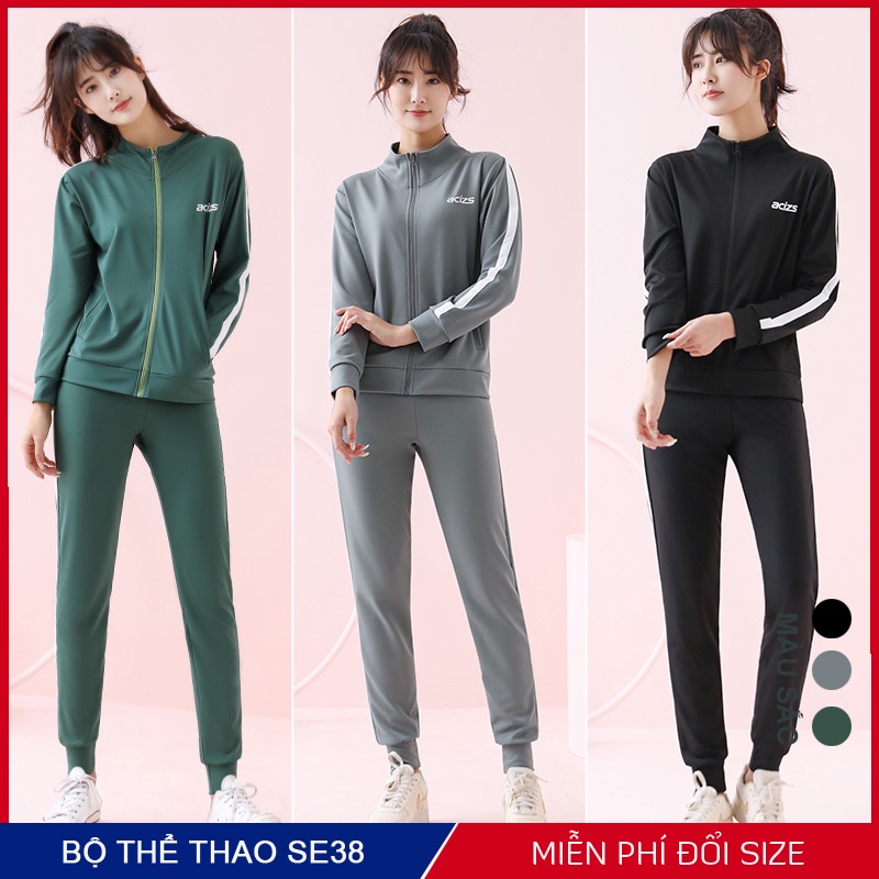 [XẢ HÀNG] - Bộ đồ thể thao nữ thu đông Louro SE36, sét quần áo thể dục, thể thao có mũ, có thể mặc tập gym, yoga, zumba