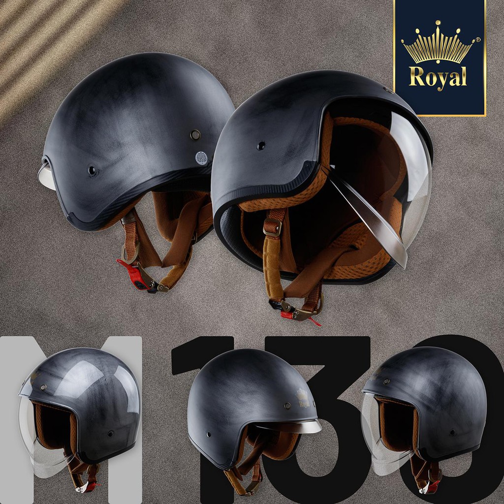 Mũ bảo hiểm 3/4 có kính Royal M139 tem XƯỚT, Mũ Royal tháo được lót và kính vệ sinh, đủ size M L XL