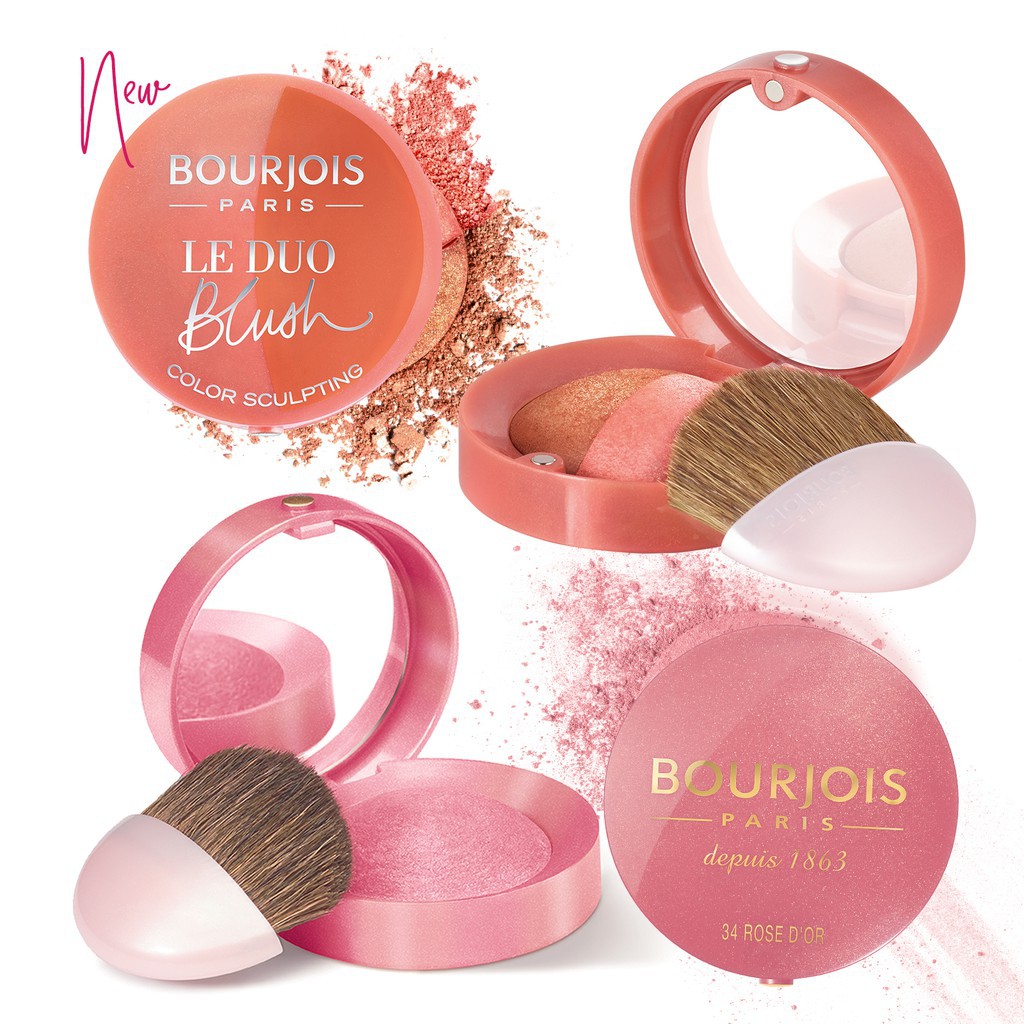 Paris France Beauty - Phấn Má Hồng và Tạo Khối 2in1 Bourjois Little Round Pot Duo 2.4g