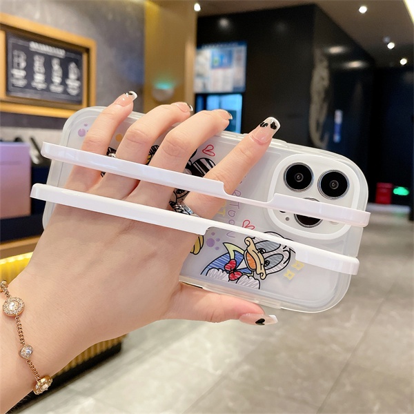 Ốp Điện Thoại Viền Đen Hình Mickey Donald 2 Trong 1 Cho iPhone 13 13 Pro Max 12 12Pro 12ProMax 111Promax X
