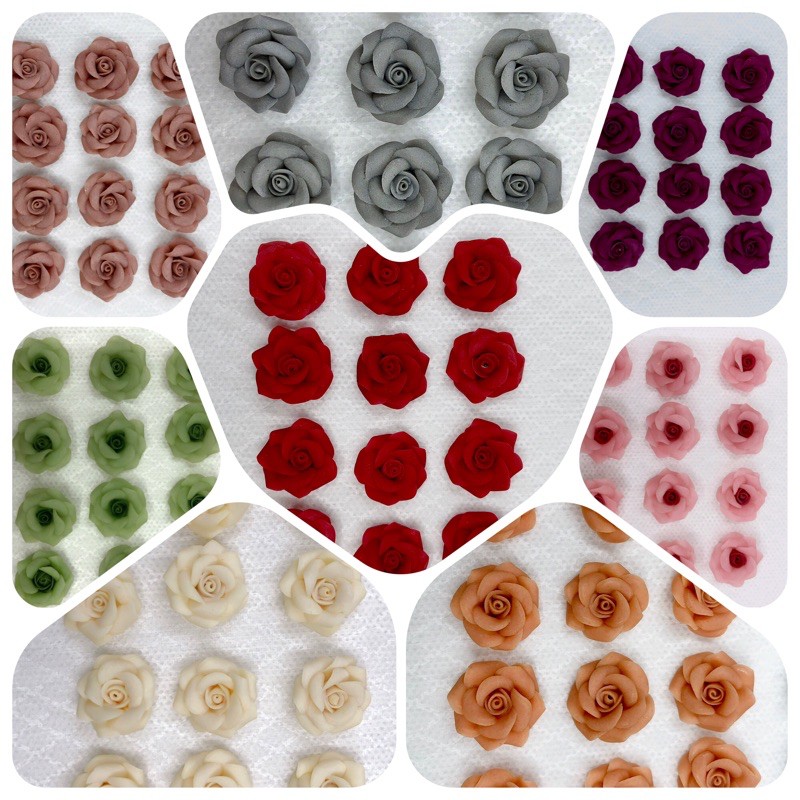 Hoa bột nail - Hoa hồng Pháp nail sang chảnh - Hoa nail