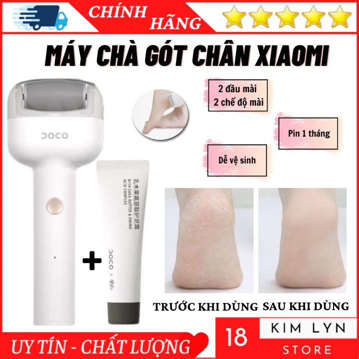 Máy chà gót chân tẩy tế bào chết Xiaomi Tặng kèm kem dưỡng, chống nước IPX6, tẩy da chết giúp chân mịn màng - BH 12 Thán
