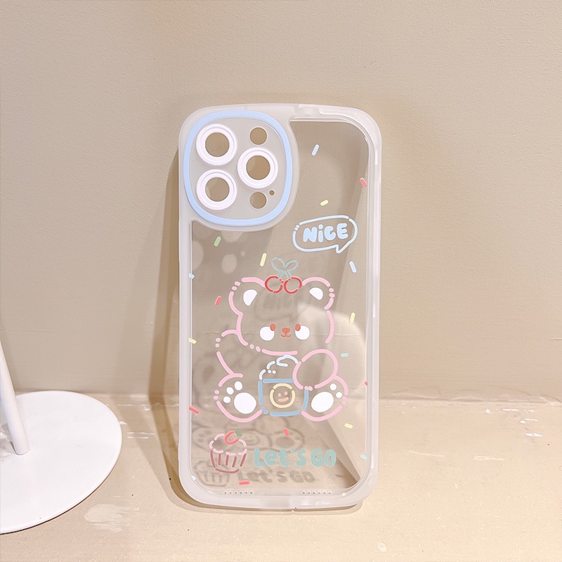 Ốp Điện Thoại Hình Gấu Dễ Thương Cho iphone7 / 7plus / 8 / 8plus / xs / 11 / 12 / 13 / 14 / pro / max / plus / promax