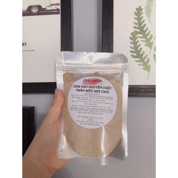 TẨY TẾ BÀO CHẾT CÁM GẠO THẢO MỘC MIX CAFE 100gram | BigBuy360 - bigbuy360.vn