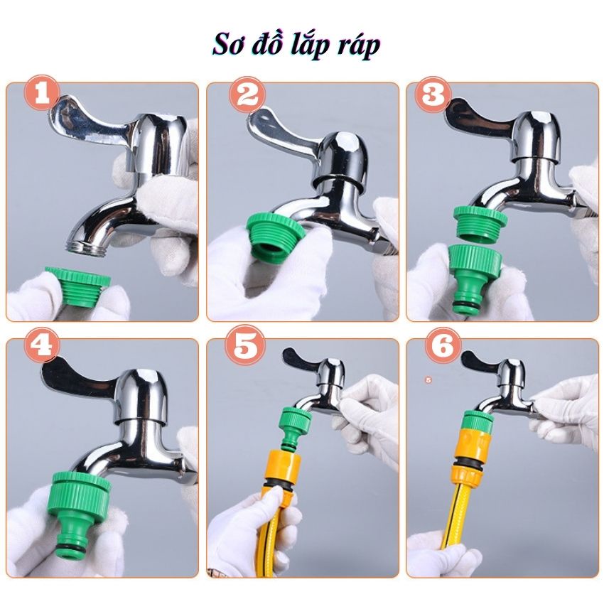 Khớp nối nhanh ren trong 21mm và 27mm dùng cho nguồn cấp nước ren ngoài kc113