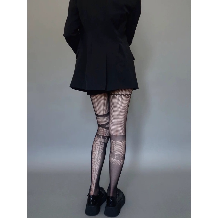 Quần Tất Lưới Gothic Giả Hình Xăm - Vani Store - TAT00178