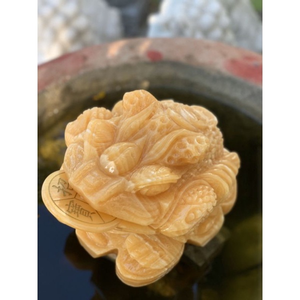 Thiềm Thừ Phong thủy Đá Serpentine, Ngọc Hoàng Long Dài 20cm tặng đế đẹp