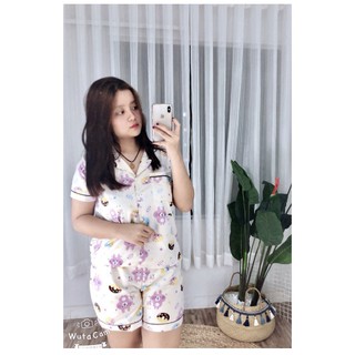 Bộ Pijama Kate Thái Bigsize 75KG [Tay Ngắn Quần Ngắn]