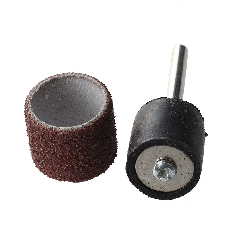Set 100 Vòng Giấy Nhám 1 / 2 &quot;Kèm 2 Trục Xoay Cho Máy Mài Dremel