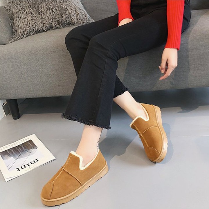 Giày nữ lót lông mùa đông siêu ấm - Giày nữ bông sang chảnh MS207 | BigBuy360 - bigbuy360.vn