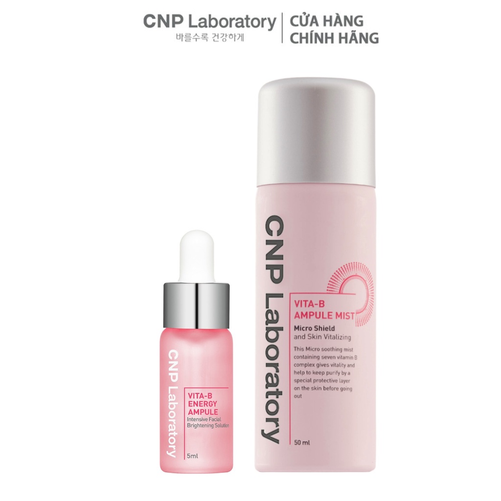 Combo Xịt khoáng phức hợp và Tinh chất hồng 7 loại Vitamin B phục hồi, sáng da CNP Laboratory Vita-B Calming Ampule 55ml | BigBuy360 - bigbuy360.vn