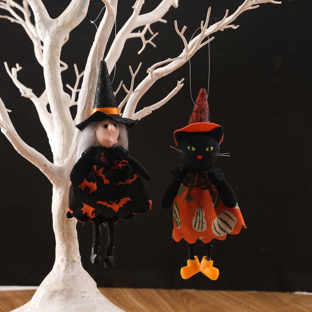 Búp Bê Nhồi Bông Mini Màu Đen Trang Trí Tiệc Halloween