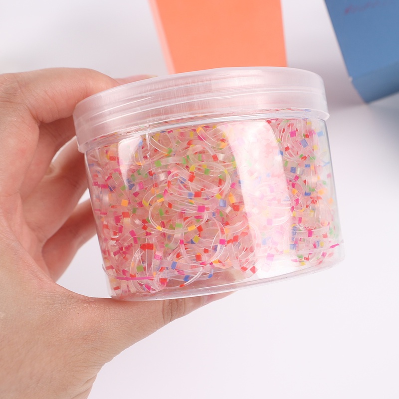 Set 700 Dây Buộc Tóc Co Giãn Nhiều Màu Sắc Cho Bé Gái